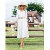image:imageZeagoo Women Casual Dress 34 Sleeve Casual Loose Midi Dress02white