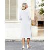 image:imageZeagoo Women Casual Dress 34 Sleeve Casual Loose Midi Dress02white
