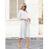 image:imageZeagoo Women Casual Dress 34 Sleeve Casual Loose Midi Dress02white