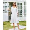image:imageZeagoo Women Casual Dress 34 Sleeve Casual Loose Midi Dress02white