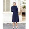 image:imageZeagoo Women Casual Dress 34 Sleeve Casual Loose Midi DressBlue1