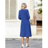 image:imageZeagoo Women Casual Dress 34 Sleeve Casual Loose Midi DressBlue2
