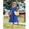 image:imageZeagoo Women Casual Dress 34 Sleeve Casual Loose Midi DressBlue2
