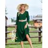 image:imageZeagoo Women Casual Dress 34 Sleeve Casual Loose Midi DressGreen