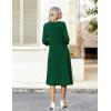 image:imageZeagoo Women Casual Dress 34 Sleeve Casual Loose Midi DressGreen