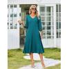 image:imageZeagoo Women Casual Dress 34 Sleeve Casual Loose Midi DressJade Green