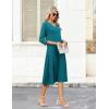 image:imageZeagoo Women Casual Dress 34 Sleeve Casual Loose Midi DressJade Green