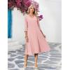 image:imageZeagoo Women Casual Dress 34 Sleeve Casual Loose Midi DressJh1