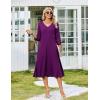 image:imageZeagoo Women Casual Dress 34 Sleeve Casual Loose Midi DressPurple