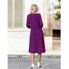image:imageZeagoo Women Casual Dress 34 Sleeve Casual Loose Midi DressPurple