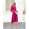 image:imageZeagoo Women Casual Dress 34 Sleeve Casual Loose Midi DressRose Red