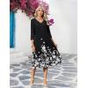 image:imageZeagoo Women Casual Dress 34 Sleeve Casual Loose Midi DressSf100