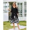 image:imageZeagoo Women Casual Dress 34 Sleeve Casual Loose Midi DressSf100