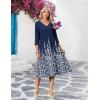 image:imageZeagoo Women Casual Dress 34 Sleeve Casual Loose Midi DressSf119