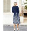 image:imageZeagoo Women Casual Dress 34 Sleeve Casual Loose Midi DressSf119