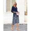 image:imageZeagoo Women Casual Dress 34 Sleeve Casual Loose Midi DressSf119