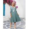 image:imageZeagoo Women Casual Dress 34 Sleeve Casual Loose Midi DressSf234