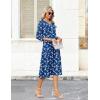 image:imageZeagoo Women Casual Dress 34 Sleeve Casual Loose Midi DressSp108