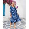 image:imageZeagoo Women Casual Dress 34 Sleeve Casual Loose Midi DressSp108