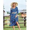 image:imageZeagoo Women Casual Dress 34 Sleeve Casual Loose Midi DressSp108
