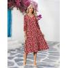 image:imageZeagoo Women Casual Dress 34 Sleeve Casual Loose Midi DressXh268