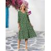 image:imageZeagoo Women Casual Dress 34 Sleeve Casual Loose Midi DressXh527