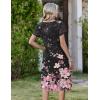 image:imageZeagoo Womens Casual Summer Dress 2026 Short Sleeve Dresses Pleats Midi A Line Flowy Dress Boho Beach Sundress with PocketsPink Black