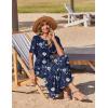 image:imageZeagoo Womens Summer Dresses 2026 Casual Midi Dress Flowy Sundress Ruffle Short Sleeve Tiered Dresses A Line Boho DressAnavy Floral 01