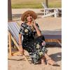 image:imageZeagoo Womens Summer Dresses 2026 Casual Midi Dress Flowy Sundress Ruffle Short Sleeve Tiered Dresses A Line Boho DressBlack Floral