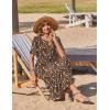 image:imageZeagoo Womens Summer Dresses 2026 Casual Midi Dress Flowy Sundress Ruffle Short Sleeve Tiered Dresses A Line Boho DressBrown Floral