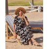 image:imageZeagoo Womens Summer Dresses 2026 Casual Midi Dress Flowy Sundress Ruffle Short Sleeve Tiered Dresses A Line Boho DressMixed Flower