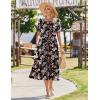 image:imageZeagoo Womens Summer Dresses 2026 Casual Midi Dress Flowy Sundress Ruffle Short Sleeve Tiered Dresses A Line Boho DressMixed Flower