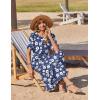 image:imageZeagoo Womens Summer Dresses 2026 Casual Midi Dress Flowy Sundress Ruffle Short Sleeve Tiered Dresses A Line Boho DressNavy Floral 03