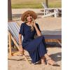 image:imageZeagoo Womens Summer Dresses 2026 Casual Midi Dress Flowy Sundress Ruffle Short Sleeve Tiered Dresses A Line Boho DressSolid Navy