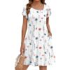 image:imageZEAGOO Summer Dresses for Women 2026 Sundress Short Petal Sleeve Dress with Pockets Floral Dresses for CasualAfloraldh950