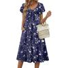 Floral Blue White