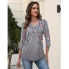 image:imageZeagoo 34 Length Sleeve Womens Tops V Neck Shirt Dressy Casual Blouse Basic Tshirts 2026 Fashion Clothing S2XLHf36