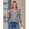 image:imageZeagoo 34 Length Sleeve Womens Tops V Neck Shirt Dressy Casual Blouse Basic Tshirts 2026 Fashion Clothing S2XLHf36