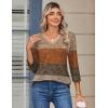 image:imageZeagoo 34 Length Sleeve Womens Tops V Neck Shirt Dressy Casual Blouse Basic Tshirts 2026 Fashion Clothing S2XLJh398