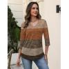 image:imageZeagoo 34 Length Sleeve Womens Tops V Neck Shirt Dressy Casual Blouse Basic Tshirts 2026 Fashion Clothing S2XLJh398