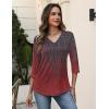 image:imageZeagoo 34 Length Sleeve Womens Tops V Neck Shirt Dressy Casual Blouse Basic Tshirts 2026 Fashion Clothing S2XLMz838