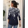 image:imageZeagoo 34 Length Sleeve Womens Tops V Neck Shirt Dressy Casual Blouse Basic Tshirts 2026 Fashion Clothing S2XLSf103