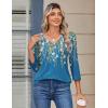 image:imageZeagoo 34 Length Sleeve Womens Tops V Neck Shirt Dressy Casual Blouse Basic Tshirts 2026 Fashion Clothing S2XLSf233