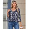 image:imageZeagoo 34 Length Sleeve Womens Tops V Neck Shirt Dressy Casual Blouse Basic Tshirts 2026 Fashion Clothing S2XLSf238