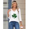 image:imageZeagoo 34 Length Sleeve Womens Tops V Neck Shirt Dressy Casual Blouse Basic Tshirts 2026 Fashion Clothing S2XLSp139