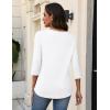 image:imageZeagoo 34 Length Sleeve Womens Tops V Neck Shirt Dressy Casual Blouse Basic Tshirts 2026 Fashion Clothing S2XLSp139