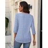 image:imageZeagoo 34 Length Sleeve Womens Tops V Neck Shirt Dressy Casual Blouse Basic Tshirts 2026 Fashion Clothing S2XLTz273