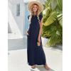 image:imageZeagoo Summer Dresses for Women 2026 Black Long Maxi Sundresses Loose Split WrinkleFree Beach Travel Vacation ClothesA02blue