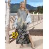 image:imageZeagoo Summer Dresses for Women 2026 Black Long Maxi Sundresses Loose Split WrinkleFree Beach Travel Vacation ClothesSf312