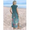 image:imageZeagoo Summer Dresses for Women 2026 Black Long Maxi Sundresses Loose Split WrinkleFree Beach Travel Vacation ClothesWf115